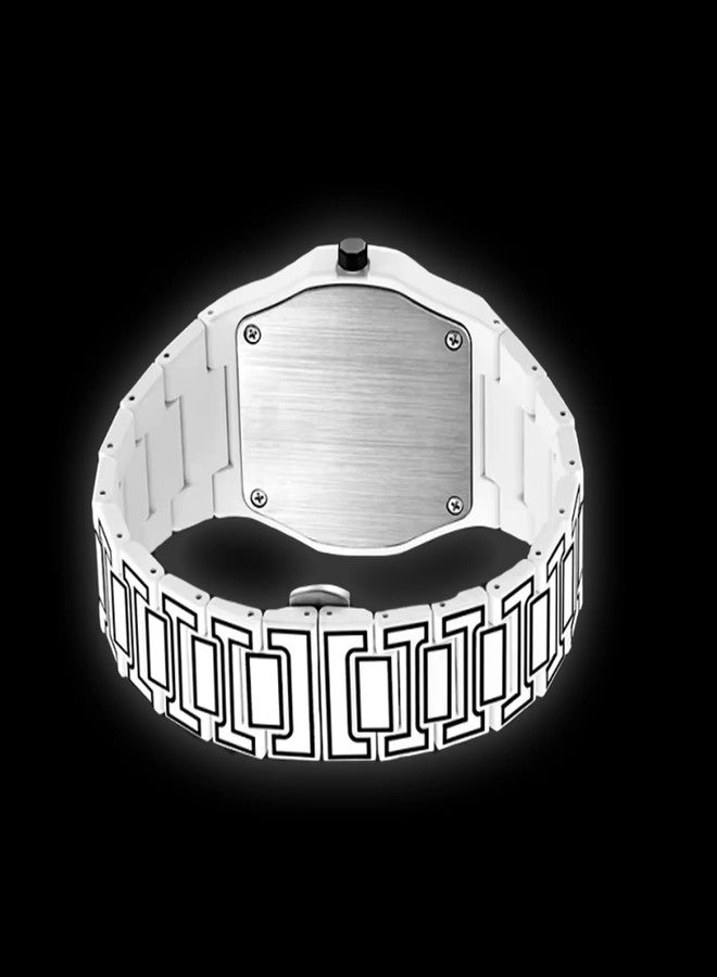 FANMIS Men's Anime-Inspired Watch Fashion Sketch Wristwatch Minimalist Creative Wormhole Design Stylish and Durable Timepiece for Men's Sports Watch (B White) - Image 5